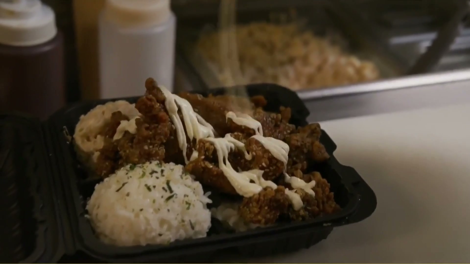 Hurricane Chicken being prepared and plated at Generations Kitchen